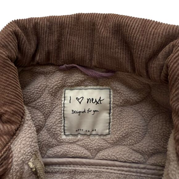 Next Animal Print Fleece Lined Quilted Coat Size 3-4y - Picture 5 of 6